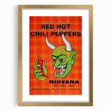 Red Hot Chili Peppers Nirvana Concert Poster | Vintage Rock Art