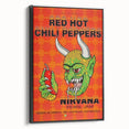 Red Hot Chili Peppers Nirvana Concert Poster | Vintage Rock Art