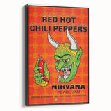 Red Hot Chili Peppers Nirvana Concert Poster | Vintage Rock Art