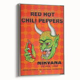 Red Hot Chili Peppers Nirvana Concert Poster | Vintage Rock Art