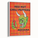 Red Hot Chili Peppers Nirvana Concert Poster | Vintage Rock Art