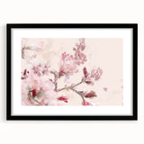 Cherry Blossom Elegance - Modern Living Room Canvas Wall Art