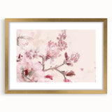 Cherry Blossom Elegance - Modern Living Room Canvas Wall Art