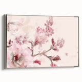 Cherry Blossom Elegance - Modern Living Room Canvas Wall Art
