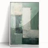 Framed abstract minimalist wall art showcasing a sleek white design, perfect for modern decor. Ideal for enhancing living spaces with a touch of elegance.