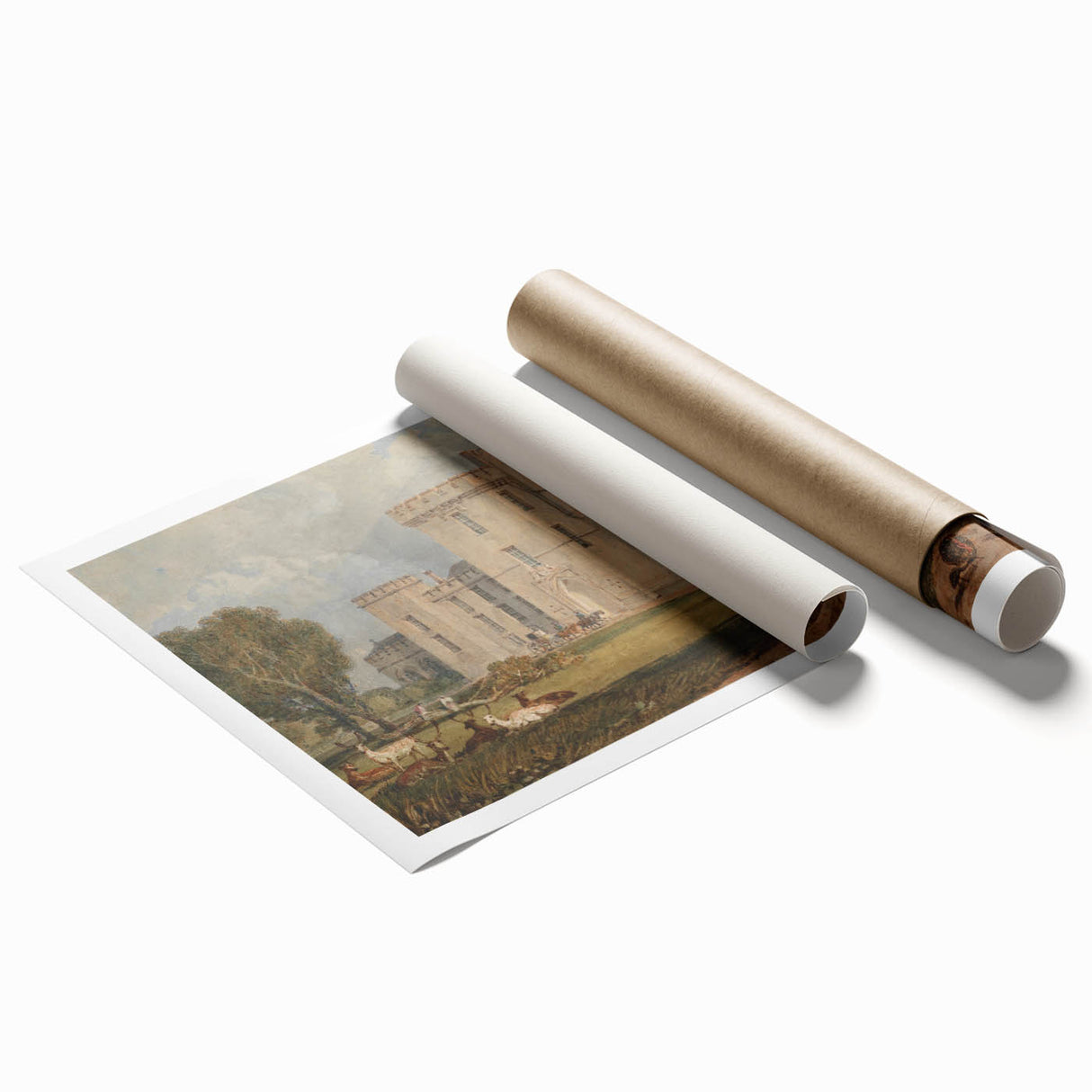 Romanticism Art of Hampton Court - Classic Romantic Era Canvas