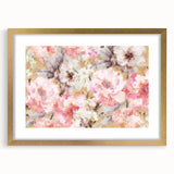 Golden Bloom Elegance - Modern Floral Living Room Canvas Art