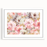 Golden Bloom Elegance - Modern Floral Living Room Canvas Art