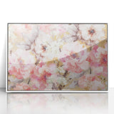 Golden Bloom Elegance - Modern Floral Living Room Canvas Art
