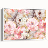 Golden Bloom Elegance - Modern Floral Living Room Canvas Art