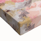 Golden Bloom Elegance - Modern Floral Living Room Canvas Art