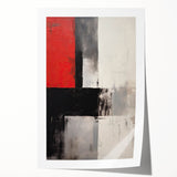 Abstract minimalist wall art print showcasing soft pastel colors and geometric shapes, designed for modern home decor, rolled and ready for framing.