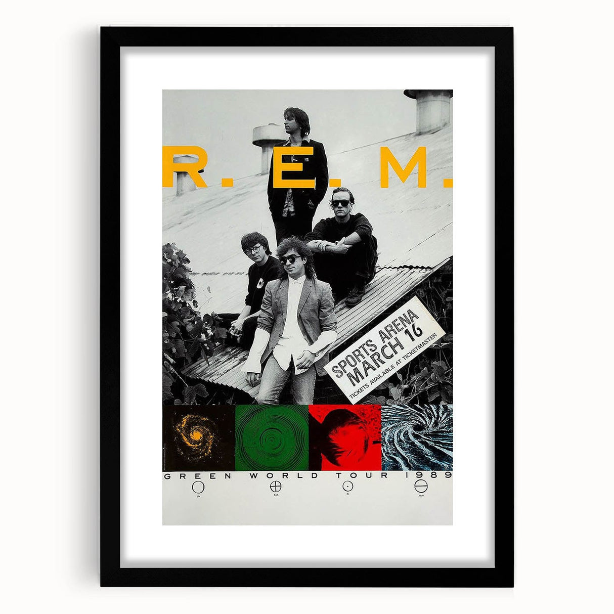 R.E.M. 1989 Green World Tour Poster | Vintage Rock Art