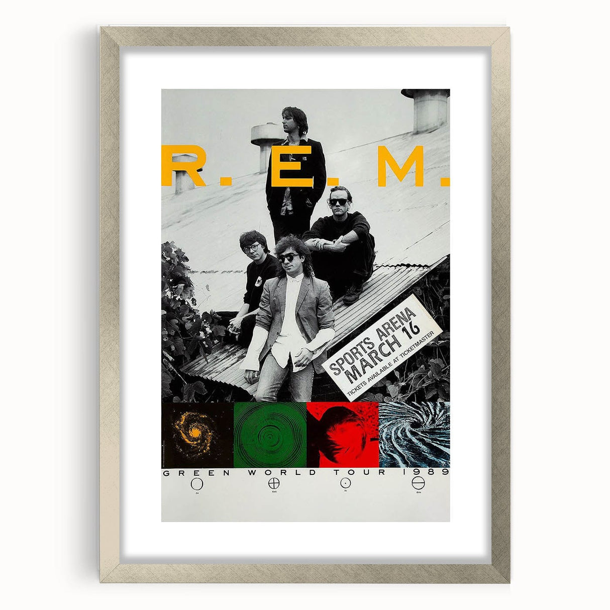 R.E.M. 1989 Green World Tour Poster | Vintage Rock Art
