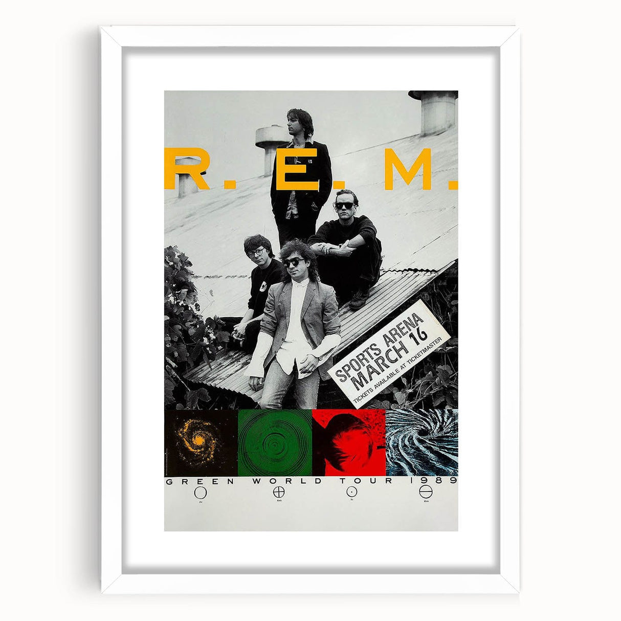 R.E.M. 1989 Green World Tour Poster | Vintage Rock Art