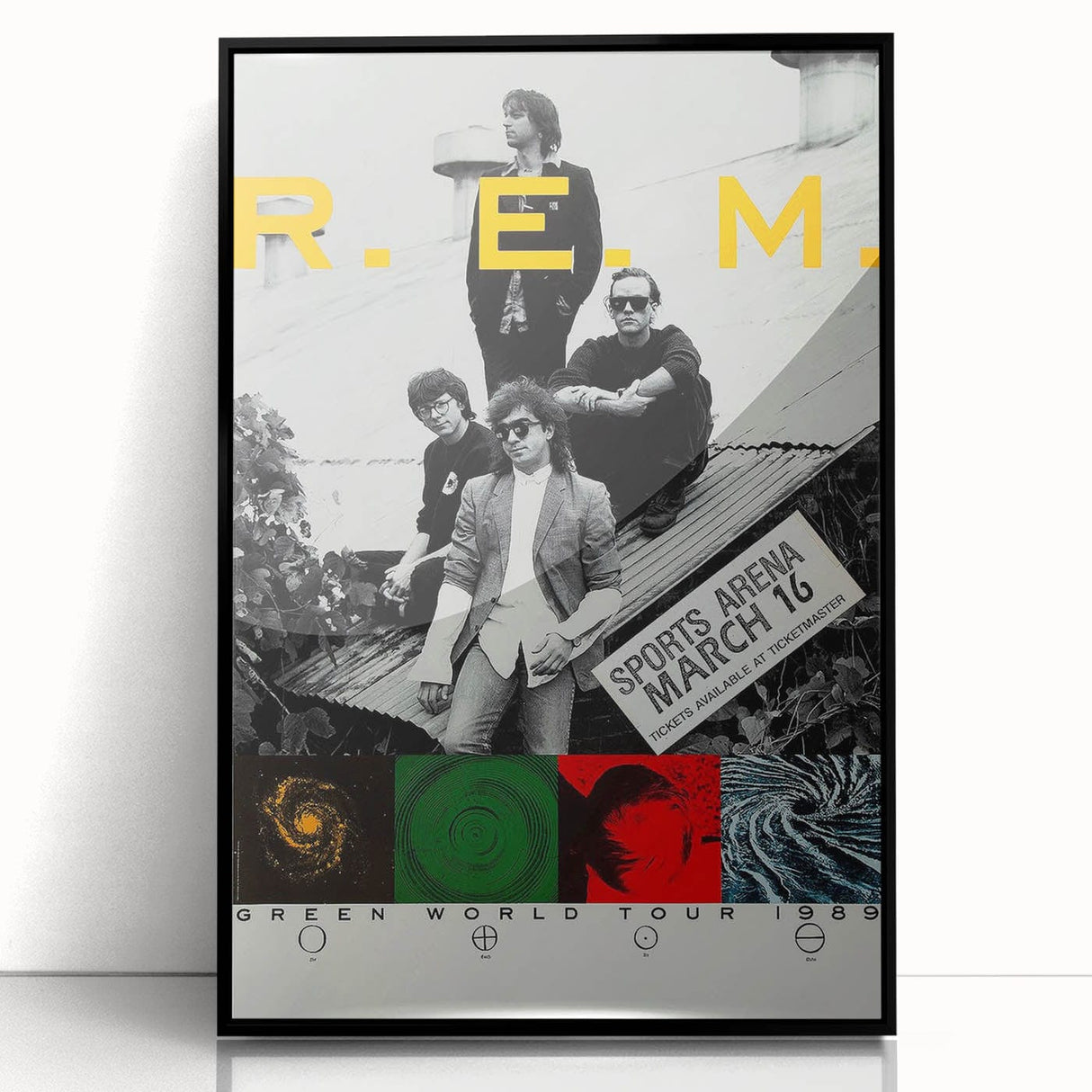R.E.M. 1989 Green World Tour Poster | Vintage Rock Art
