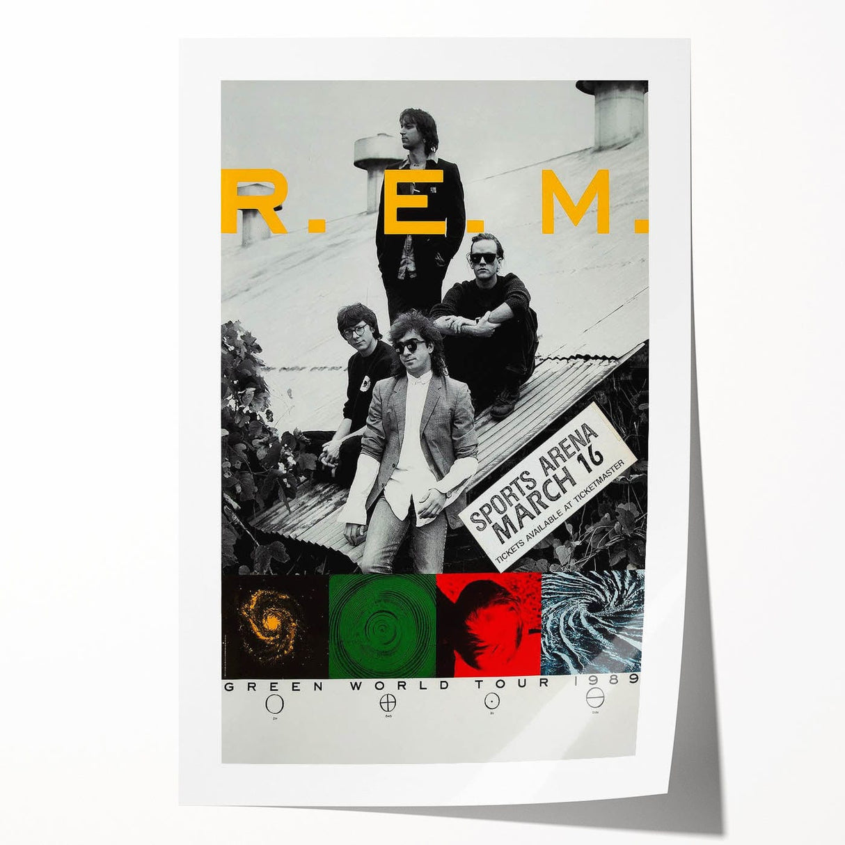 R.E.M. 1989 Green World Tour Poster | Vintage Rock Art