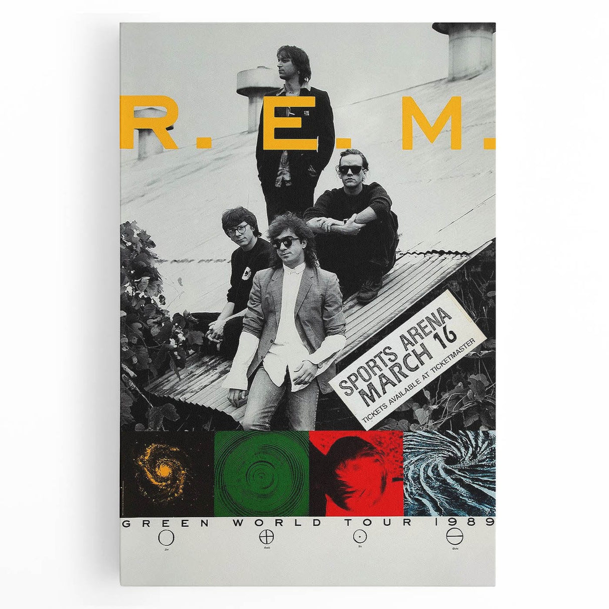 R.E.M. 1989 Green World Tour Poster | Vintage Rock Art