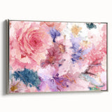 Romantic Floral Elegance - Modern Living Room Canvas Wall Art