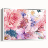 Romantic Floral Elegance - Modern Living Room Canvas Wall Art