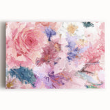 Romantic Floral Elegance - Modern Living Room Canvas Wall Art
