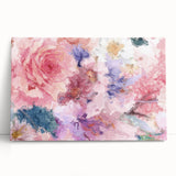 Romantic Floral Elegance - Modern Living Room Canvas Wall Art