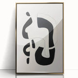 Framed abstract minimalist wall art featuring a gold acrylic design against a neutral background, perfect for modern decor. Ideal for enhancing living spaces with elegance.