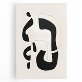 Abstract minimalist wall art on stretched canvas showcasing soft pastel colors and geometric shapes, perfect for modern home decor and art enthusiasts.