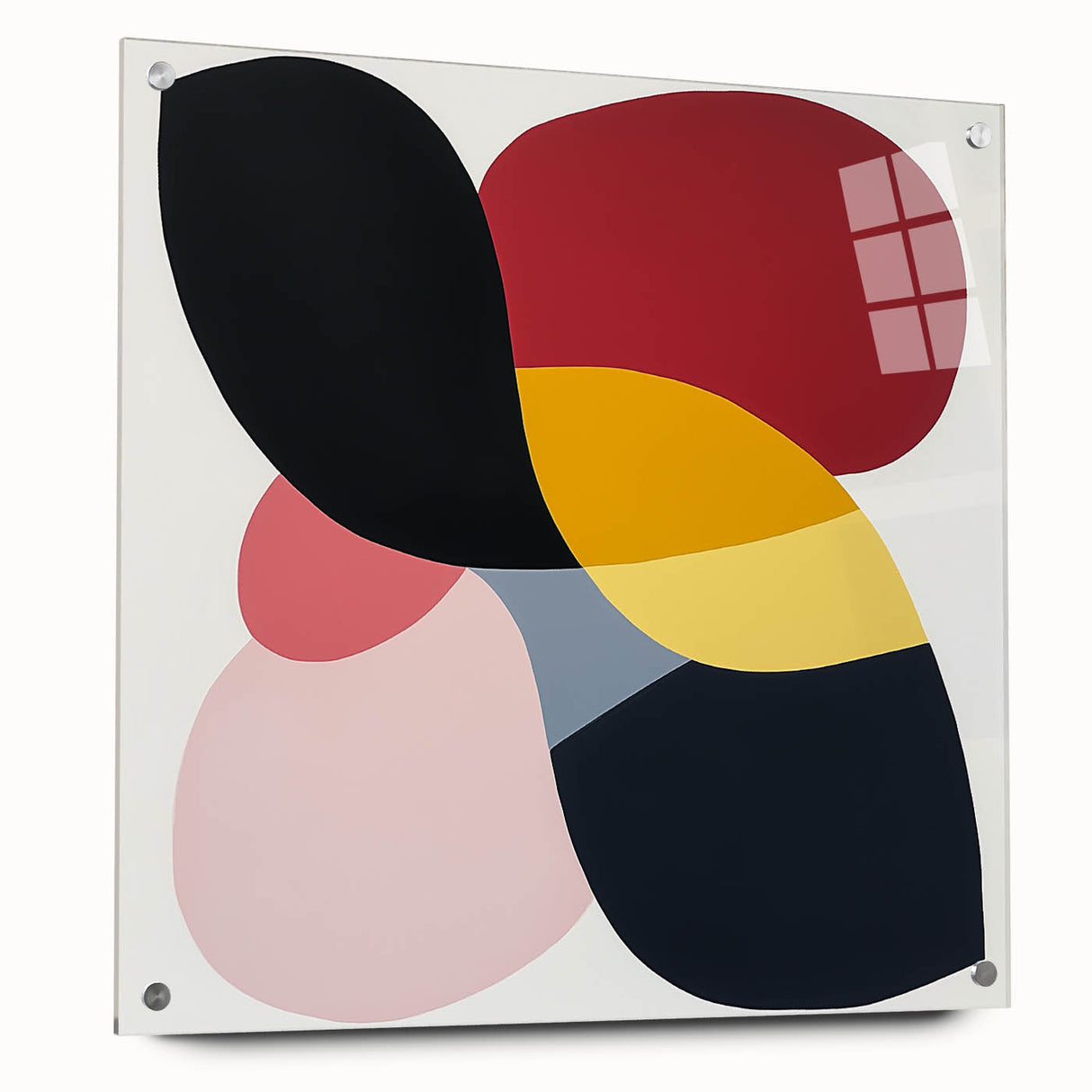 Geometric Abstract Wall Decor – Bold Multicolor Modern Composition