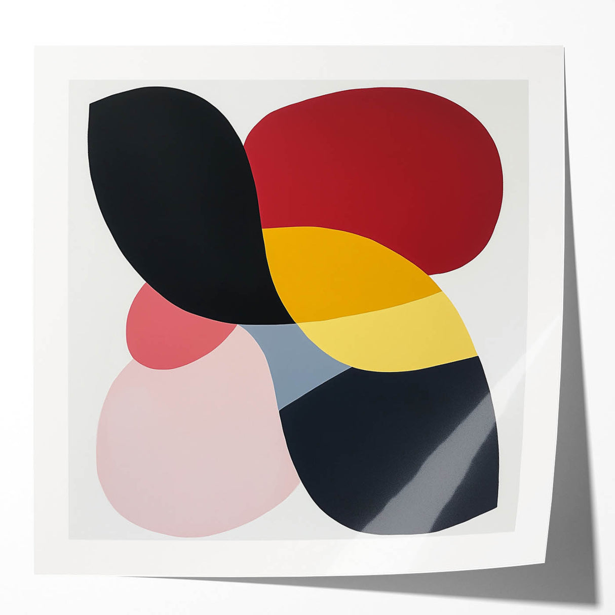 Geometric Abstract Wall Decor – Bold Multicolor Modern Composition