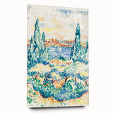 Vibrant Landscape Modern Wall Art - Serene Coastal Nature-Inspired Print