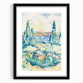 Vibrant Landscape Modern Wall Art - Serene Coastal Nature-Inspired Print