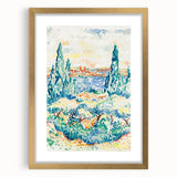 Vibrant Landscape Modern Wall Art - Serene Coastal Nature-Inspired Print