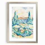 Vibrant Landscape Modern Wall Art - Serene Coastal Nature-Inspired Print