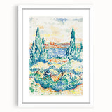 Vibrant Landscape Modern Wall Art - Serene Coastal Nature-Inspired Print