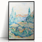 Vibrant Landscape Modern Wall Art - Serene Coastal Nature-Inspired Print