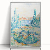 Vibrant Landscape Modern Wall Art - Serene Coastal Nature-Inspired Print