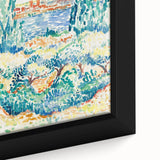 Vibrant Landscape Modern Wall Art - Serene Coastal Nature-Inspired Print