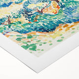 Vibrant Landscape Modern Wall Art - Serene Coastal Nature-Inspired Print