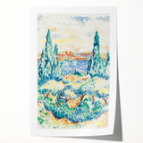 Vibrant Landscape Modern Wall Art - Serene Coastal Nature-Inspired Print