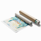 Vibrant Landscape Modern Wall Art - Serene Coastal Nature-Inspired Print