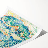 Vibrant Landscape Modern Wall Art - Serene Coastal Nature-Inspired Print