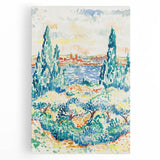 Vibrant Landscape Modern Wall Art - Serene Coastal Nature-Inspired Print