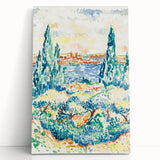 Vibrant Landscape Modern Wall Art - Serene Coastal Nature-Inspired Print