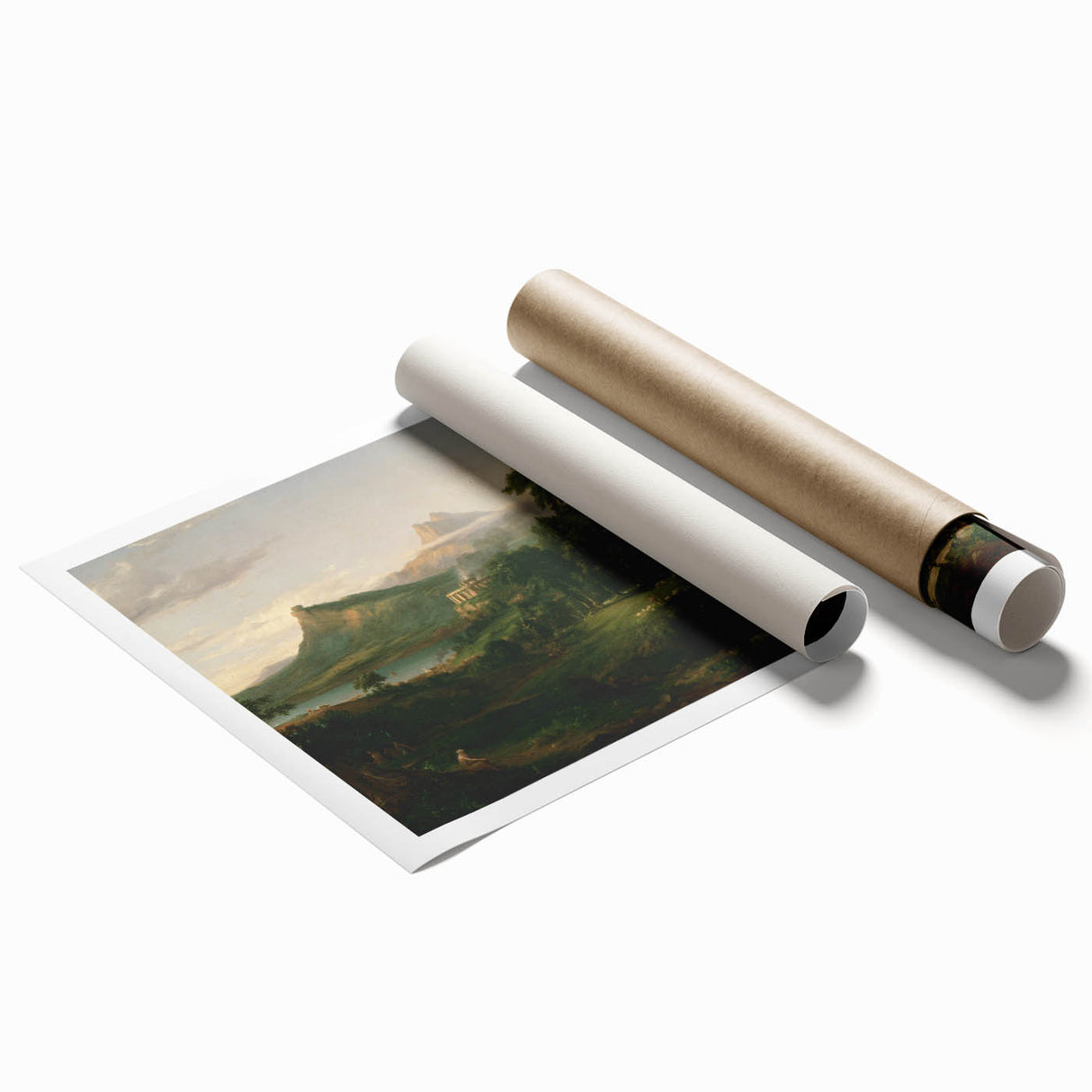 Pastoral Landscape Canvas - Romanticism Art by Thomas Cole