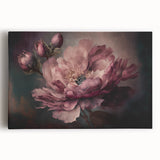 Dark Floral Elegance - Modern Living Room Canvas Wall Art