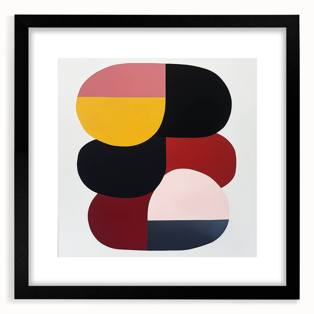 Minimalist Abstract Wall Art – Modern Bold Color Block Composition