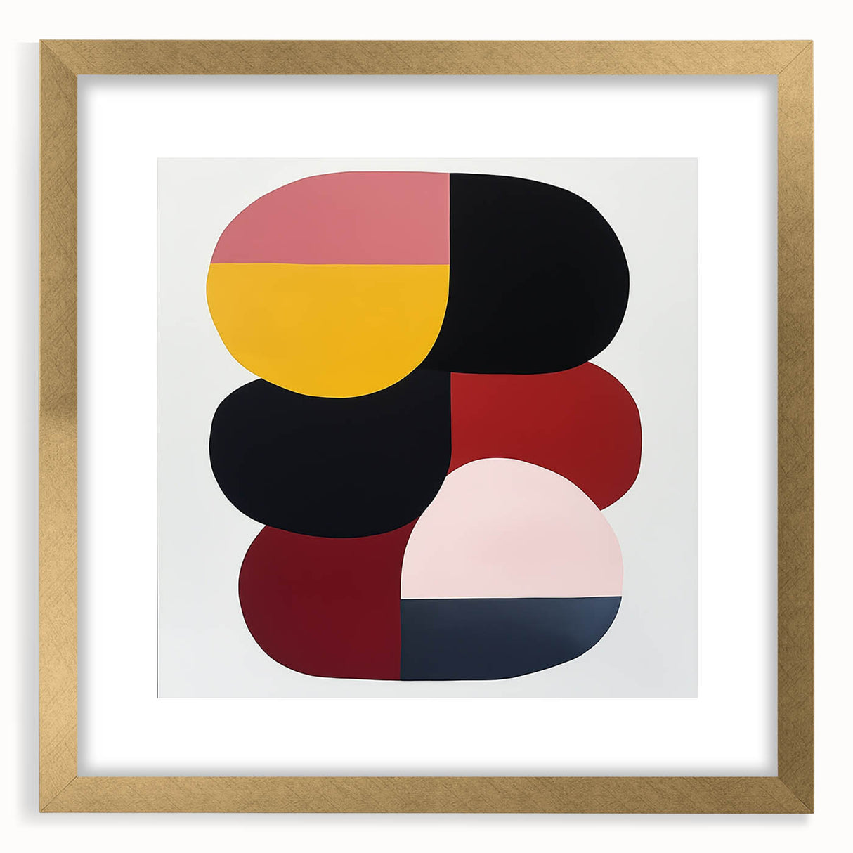 Minimalist Abstract Wall Art – Modern Bold Color Block Composition