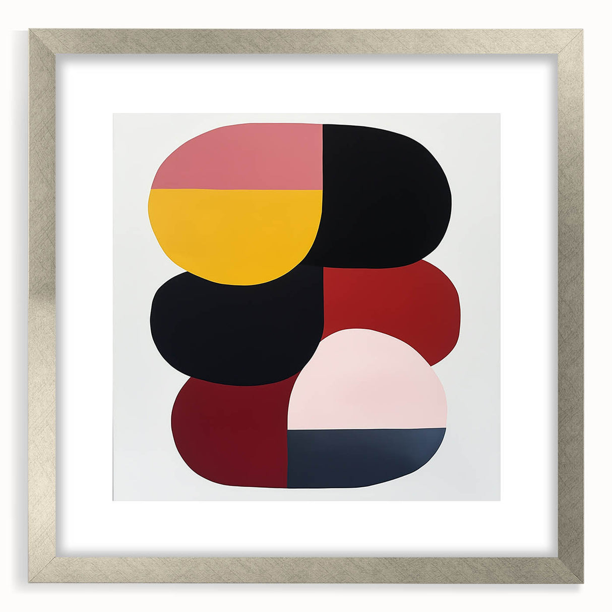 Minimalist Abstract Wall Art – Modern Bold Color Block Composition