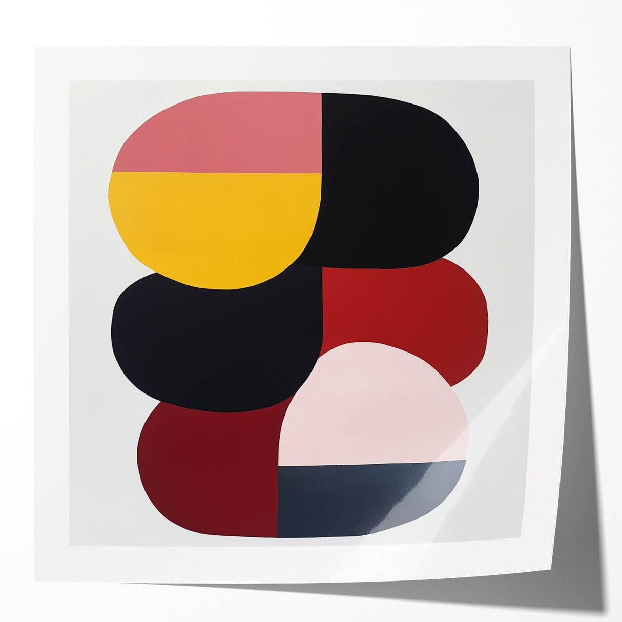 Minimalist Abstract Wall Art – Modern Bold Color Block Composition